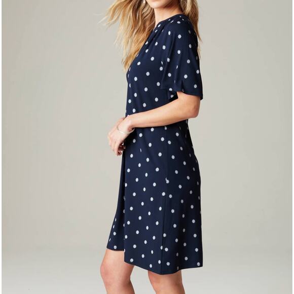 J. Crew Dresses & Skirts - J. Jill Dress Size XL NEW Ditsy Floral Shift Short Sleeve Rayon Stretch